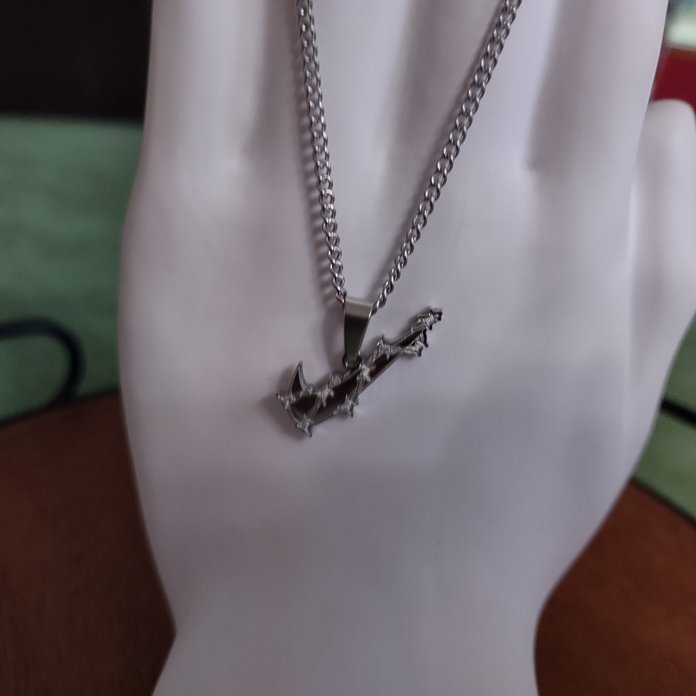 Silver Nike Pendant Necklace